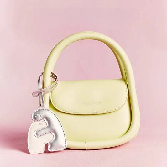 Cute Hugging Leather Bag Charm – Handmade Cartoon-Inspired Pendant | Creative Keychain Accessory | Sweet Gift for Women