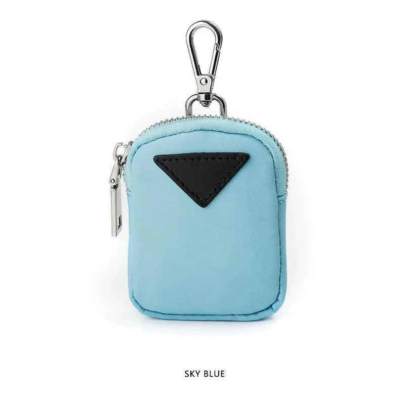 Genuine Leather Round Mini Bag Charm – Luxury Circle Coin Purse & Lipstick Holder | Elegant Accessory for Handbags & Crossbody Straps