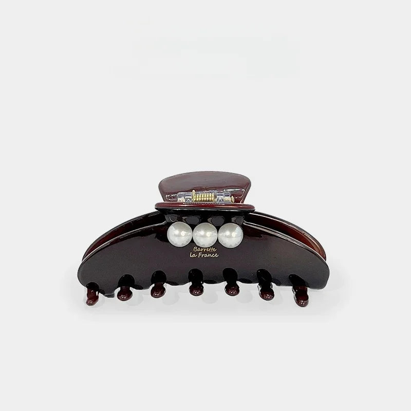 Galaxy Pearl Acetate Hair Claw Clip – Elegant French-Inspired Hair Accessory | Large Strong Hold Claw Clip for Women | Glossy Finish Everyday Styling Gift for Her