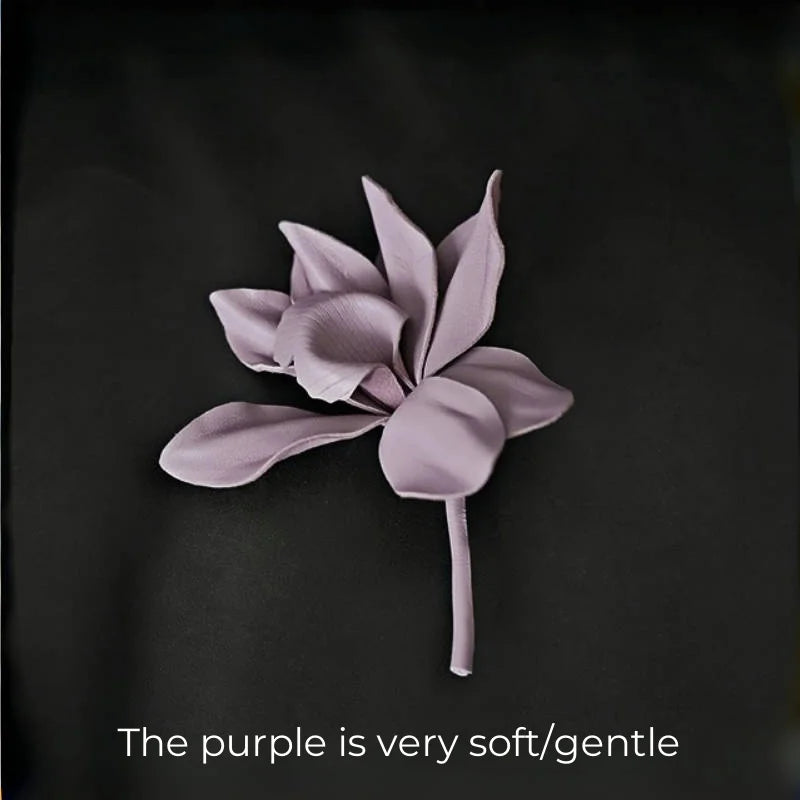 Big Leather Flower Brooch – Handmade Lambskin Floral Pin for Men & Women | Multi-Color Customizable Lapel Accessory | Elegant Statement Corsage