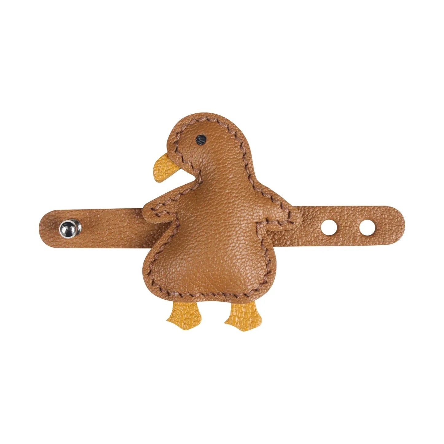 Lucky Roast Duck Leather Bag Charm – Handmade Full-Grain Leather Pendant | Whimsical Culinary-Inspired Accessory | Unique Symbol of Good Fortune & Style