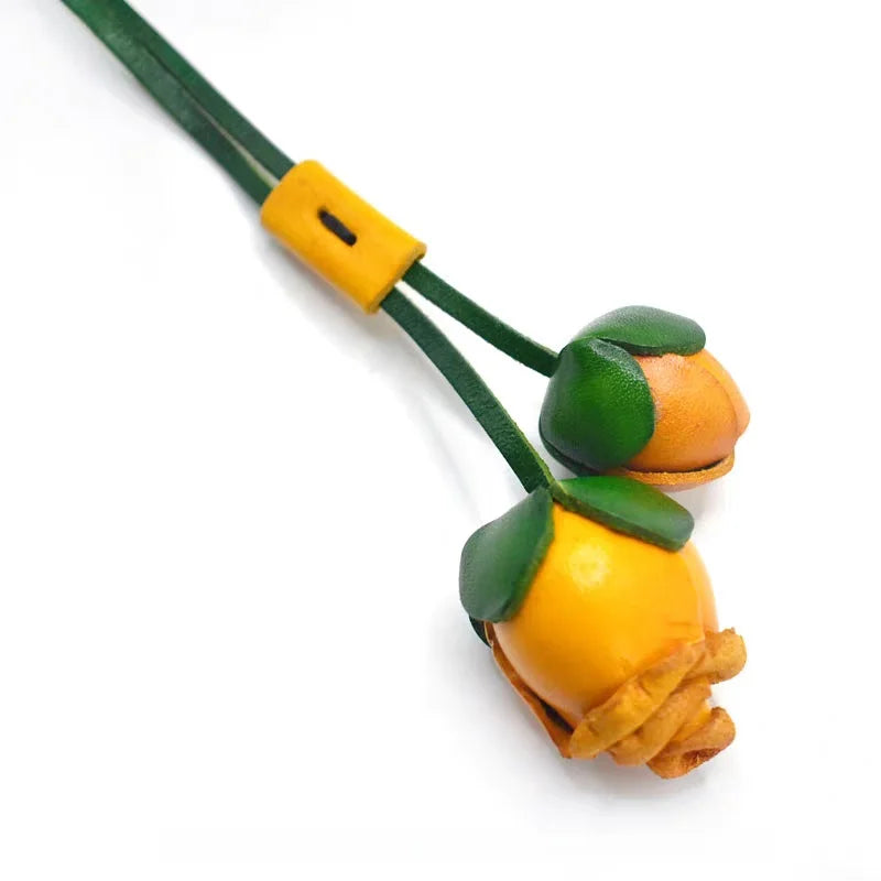 Blossoming Rose Leather Bag Charm – Handmade Goat Leather Pendant in Soft Pink | Romantic Nordic-Inspired Rose Accessory | Elegant Gift for Women