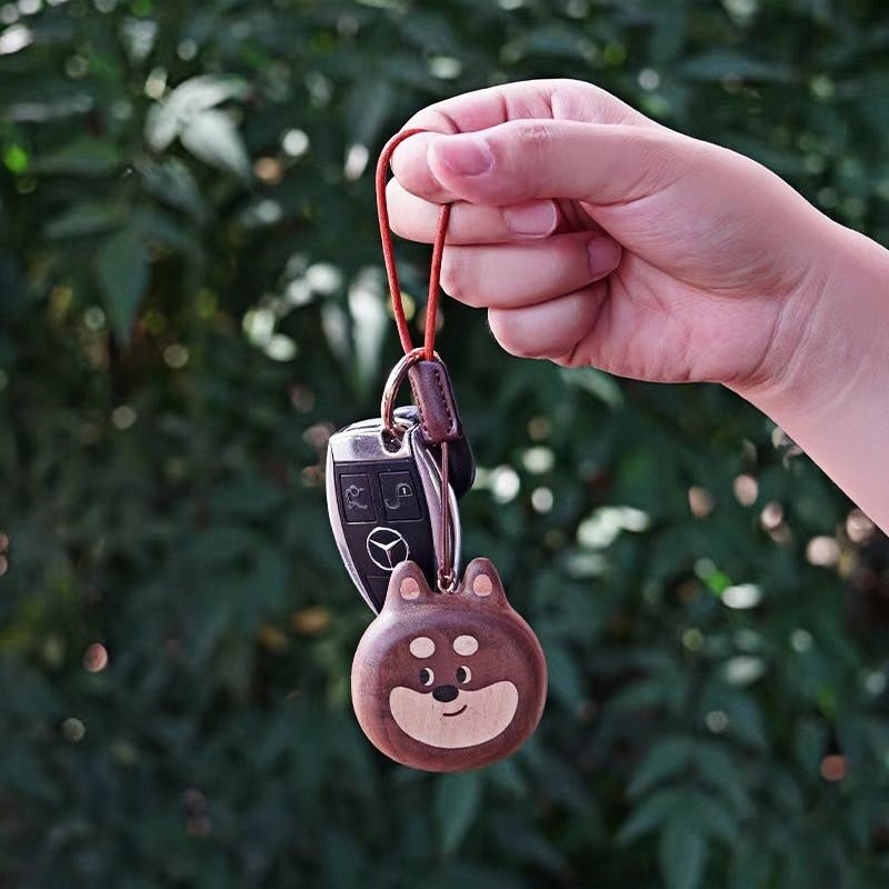 Cat and Dog Couple Charm | Handcrafted Wooden Bag Charm | Artisanal Gift for Friends and Couples | Unique Animal Design - Tomlynam