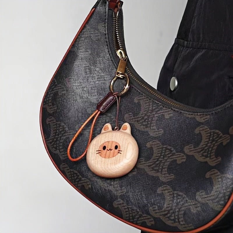 Cat and Dog Couple Charm | Handcrafted Wooden Bag Charm | Artisanal Gift for Friends and Couples | Unique Animal Design - Tomlynam