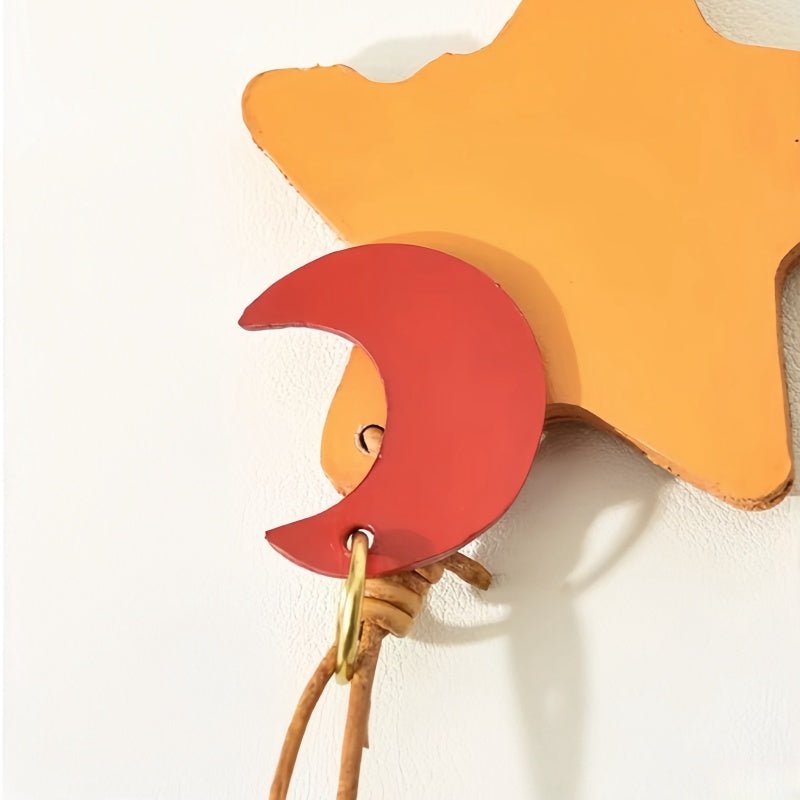 Cheese Star Leather Bag Charm - Handcrafted Vegetable - Tanned Unique Star Design, Small Niche Gift for Bags and Accessories - Tomlynam