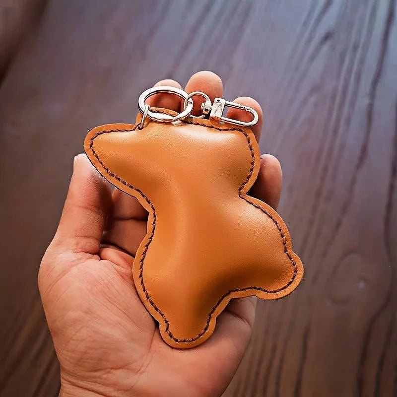 Corgi Pet Leather Bag Charm Hand - Stitched Leather Accessory Creative Keychain Pendant Cute Gift for Women - Tomlynam