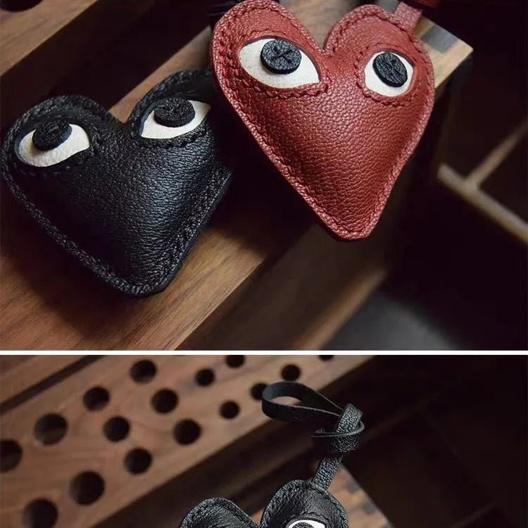 Creative Leather Heart Charm – Handcrafted Minimalist Key & Bag Accessory for Trendy Styling - Tomlynam