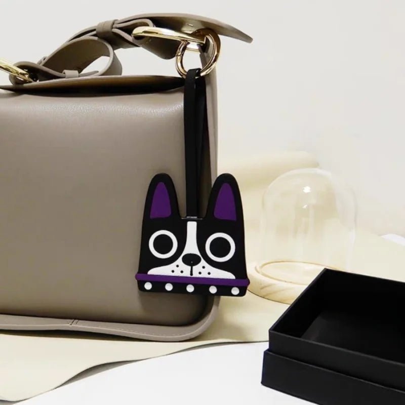 French Bulldog Leather Bag Charm – Handcrafted ALRAN Goatskin Dog Pendant | Original Design Keychain | Cute Gift for Dog Lovers - Tomlynam
