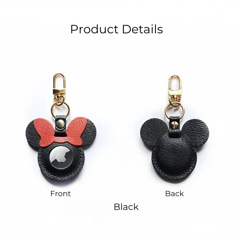 Handcrafted Leather AirTag Holder – Premium Full - Grain Goatskin Case for Apple AirTag | Secure & Stylish Anti - Loss Keychain Charm - Tomlynam