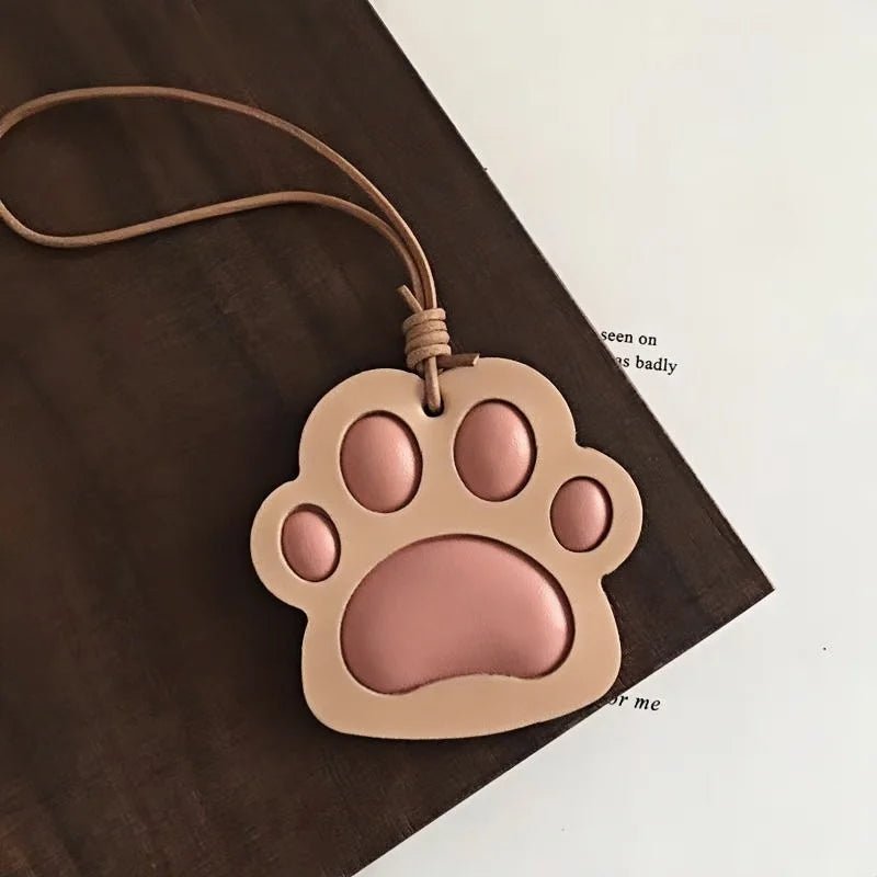 Handcrafted Vegetable - Tanned Leather Paw Charm – Cat & Dog Paw Bag Charm, Unique Gift for Pet Lovers - Tomlynam