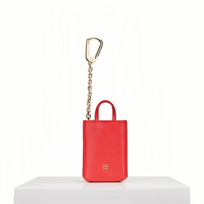 Handwoven Leather Pineapple Bag Charm – Full - Grain Cowhide Key Accessory, Creative and Tropical Vibes, Artisan Design - Tomlynam