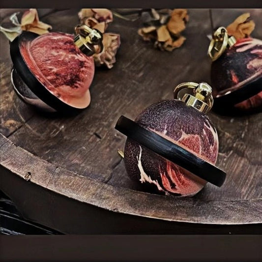 Landing Planet Bell Bag Charm Handcrafted Full - Grain Leather, Bell - Shaped Planetary Charm for Keys or Bags, Unique Gift for All - Tomlynam