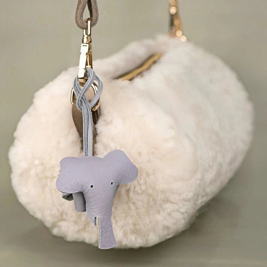 Leather Elephant Charm – Handcrafted Full - Grain Cowhide Accessory for Bags & Keys, Minimalist & Sophisticated Gift - Tomlynam