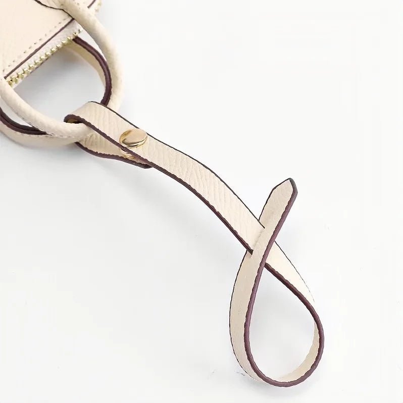 Mini Bag Charm – Vintage Car Design Full - Grain Leather Key Accessory - Tomlynam