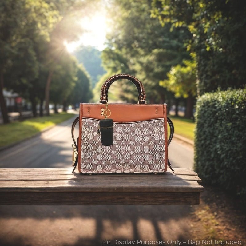 Mini Leather Lipstick & Storage Bag Charm – Handmade Top - Grain Leather Keychain | Multifunctional Coin, Earphone, & Small Accessories Holder - Tomlynam