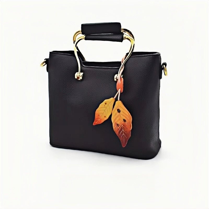 Nordic Lucky Leaves Leather Charm – Handcrafted Genuine Cowhide Leaf Bag Charm, Car Ornament, and Bookmark Accessory - Tomlynam