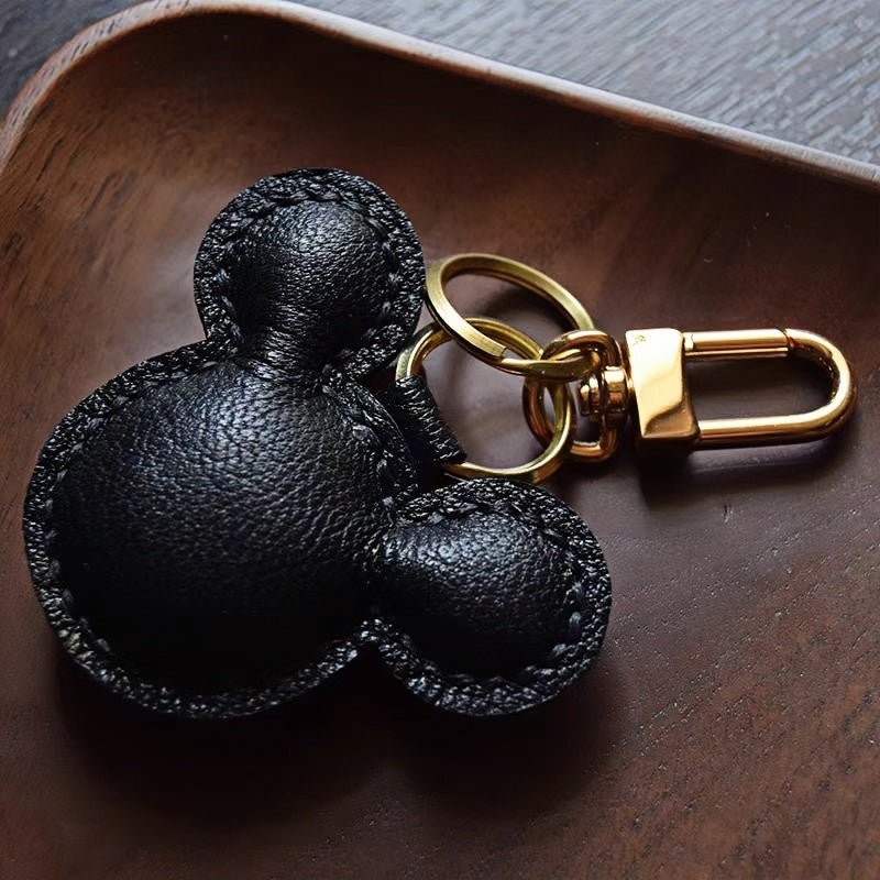 Original Design Mouse - Inspired Bag Charm | Handmade Genuine Leather with Classic Monogram | Elegant Gift for Her - Tomlynam