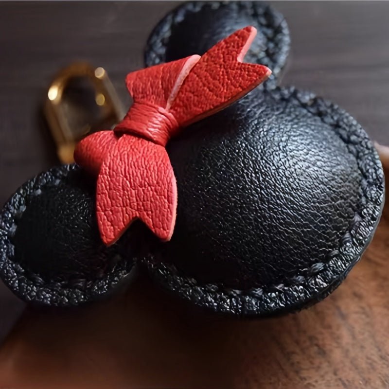 Original Design Mouse - Inspired Bag Charm | Handmade Genuine Leather with Classic Monogram | Elegant Gift for Her - Tomlynam