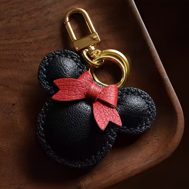 Original Design Mouse - Inspired Bag Charm | Handmade Genuine Leather with Classic Monogram | Elegant Gift for Her - Tomlynam