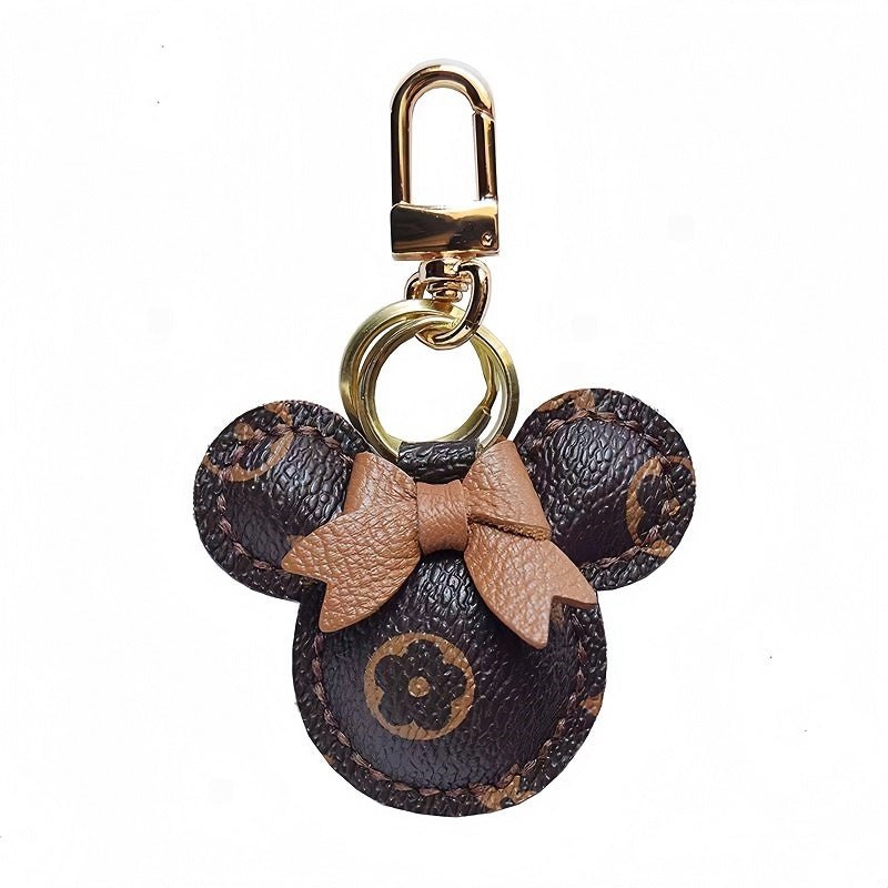 Original Design Mouse - Inspired Bag Charm | Handmade Genuine Leather with Classic Monogram | Elegant Gift for Her - Tomlynam