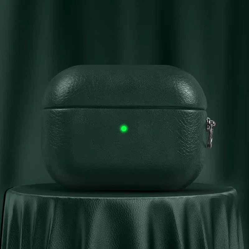 Premium Crazy Horse Leather AirPods Pro 2 Case – Handcrafted Protective Cover for Apple AirPods 4, Wireless Charging Compatible - Tomlynam