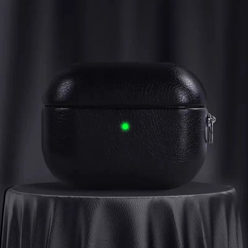 Premium Crazy Horse Leather AirPods Pro 2 Case – Handcrafted Protective Cover for Apple AirPods 4, Wireless Charging Compatible - Tomlynam