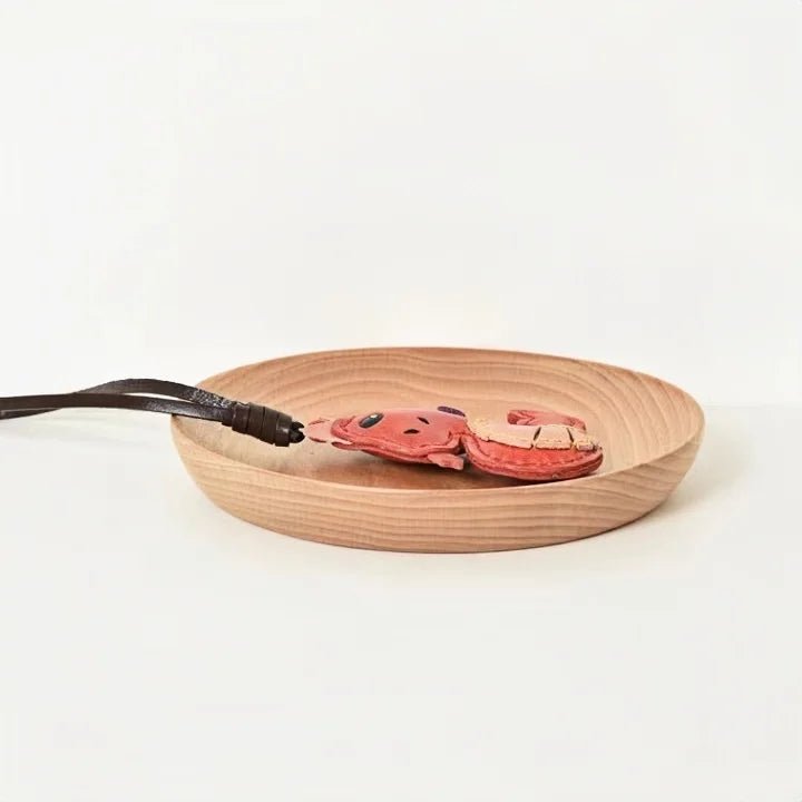 Snake Year Leather Bag Charm – Handmade Vegetable - Tanned Leather Accessory, Zodiac - Inspired Gift - Tomlynam