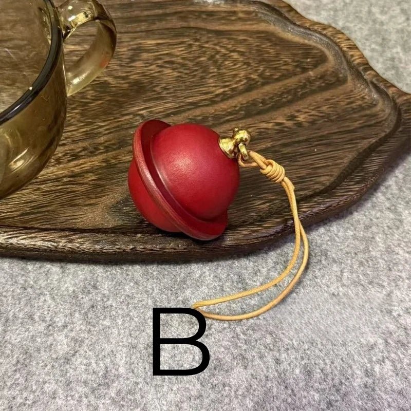 Vintage Leather Bell Bag Charm – Handmade Full - Grain Cowhide Keychain | Two Sizes & Four Colors | Backpack, Car, and Purse Pendant - Tomlynam