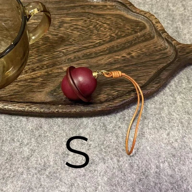 Vintage Leather Bell Bag Charm – Handmade Full - Grain Cowhide Keychain | Two Sizes & Four Colors | Backpack, Car, and Purse Pendant - Tomlynam