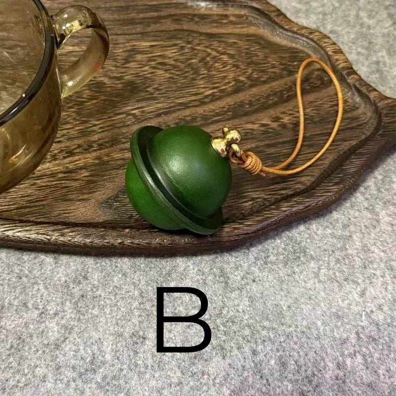 Vintage Leather Bell Bag Charm – Handmade Full - Grain Cowhide Keychain | Two Sizes & Four Colors | Backpack, Car, and Purse Pendant - Tomlynam